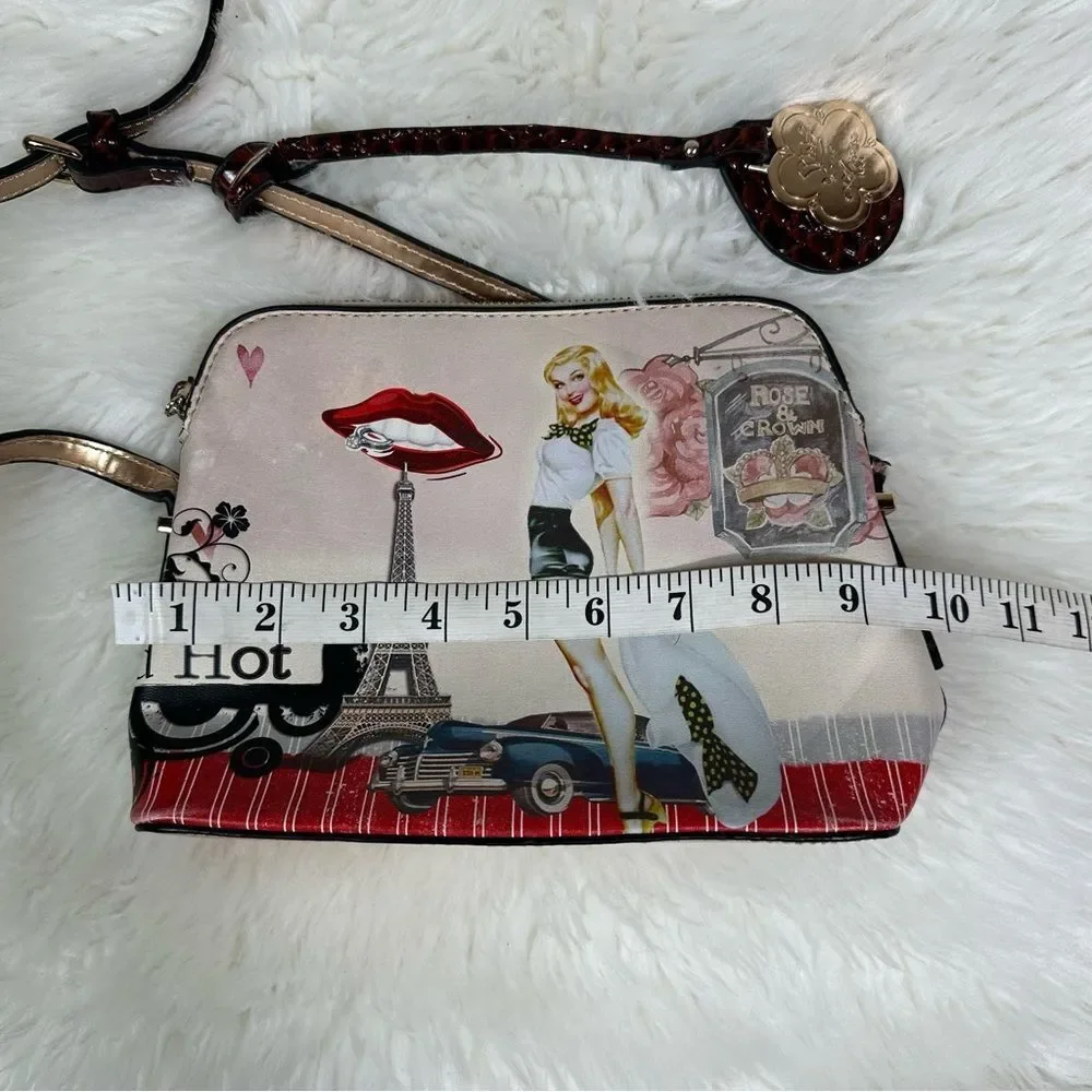Stylish Women's Bag with Parisian Print